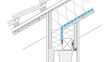 9. Raccord au pied de versant, en cas de chevrons apparents (en queue de vache)