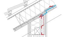 10. Raccord au pied de versant en cas de chevrons apparents continus