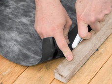 8b. Joint aux extrémités : couper les fibres liées- filées
