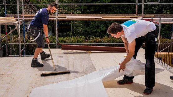 4.3 Pose de la membrane, en utilisant les films transferts séparés