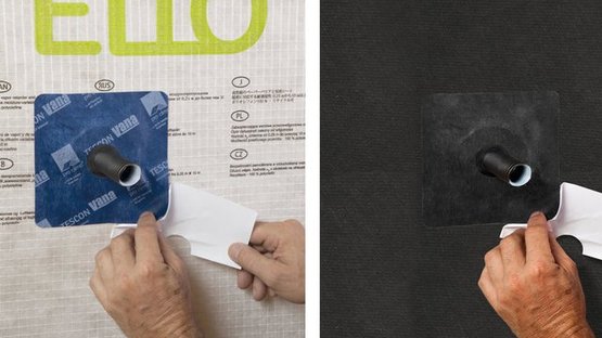 Manchettes autocollants bleus/noirs 15-30 mm